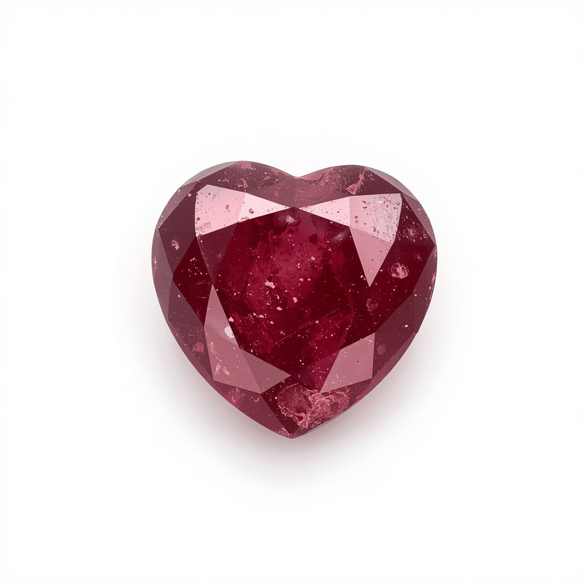 Red Jade 1PC Chunky 13x13 MM Heart Faceted Red Natural Semi Precious Loose Gemstone