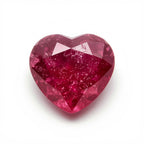 Red Jade 1PC Chunky 14x14 MM Heart Faceted Red Genuine Semi Precious Loose Gemstones