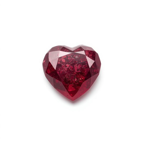 Red Jade 10PC Tiny 3x3 MM Heart Faceted Red Fiery Semi Precious Gems
