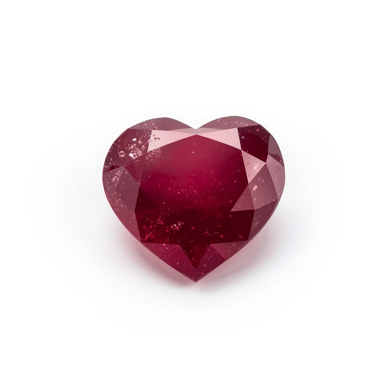 Red Jade 10PC Tiny 3x3 MM Heart Faceted Red Fiery Semi Precious Gems