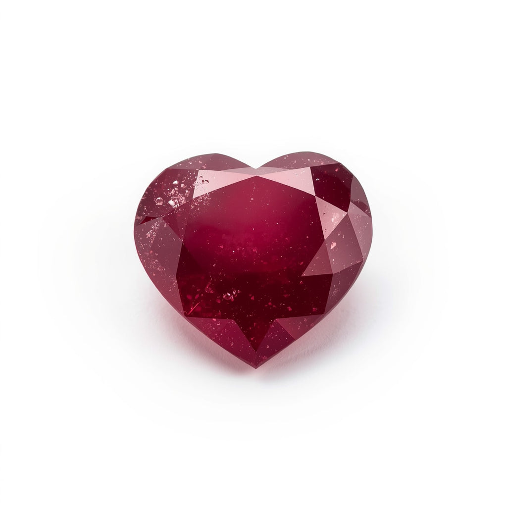 Red Jade 10PC Tiny 3x3 MM Heart Faceted Red Fiery Semi Precious Gems