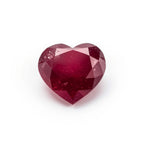 Red Jade 10PC Tiny 3x3 MM Heart Faceted Red Fiery Semi Precious Gems