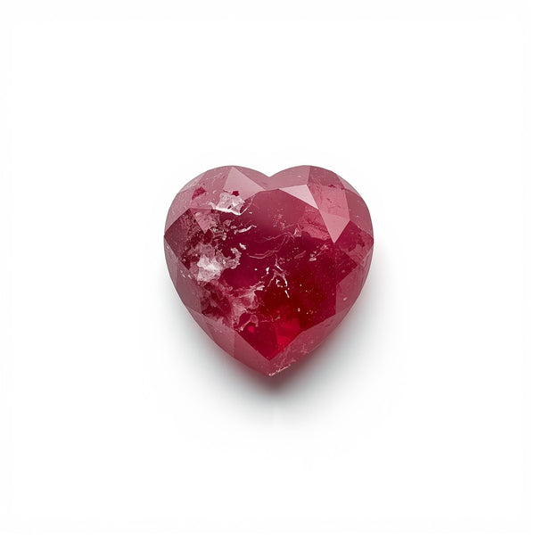 Red Jade 10PC Tiny 4x4 MM Heart Faceted Red Brilliant Semi Precious Loose Gems