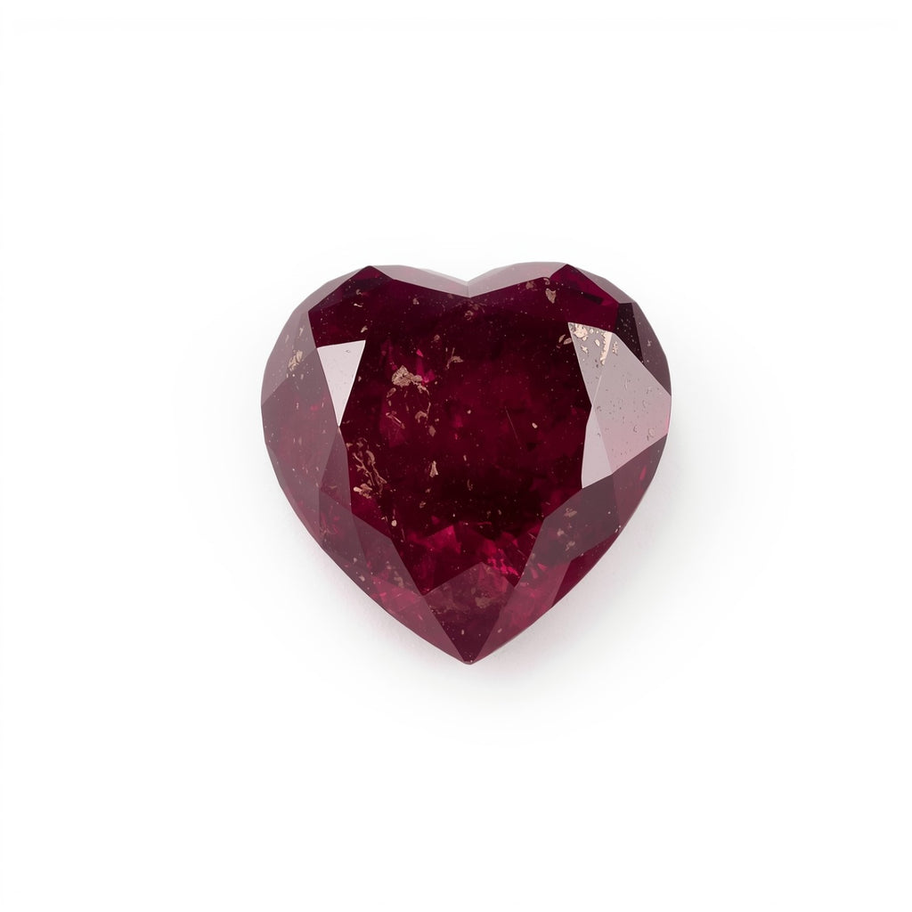 Red Jade 10PC Tiny 4x4 MM Heart Faceted Red Brilliant Semi Precious Loose Gems