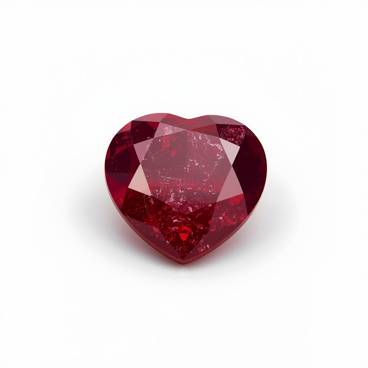 Red Jade 10PC Tiny 5x5 MM Heart Faceted Red Sparkling Semi Precious Loose Gemstone