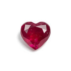 Red Jade 1PC Tiny 6x6 MM Heart Faceted Red Polished Semi Precious Loose Gemstones