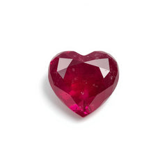 Red Jade 1PC Tiny 6x6 MM Heart Faceted Red Polished Semi Precious Loose Gemstones
