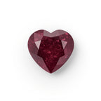 Red Jade 1PC Tiny 6x6 MM Heart Faceted Red Polished Semi Precious Loose Gemstones