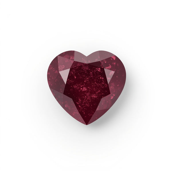 Red Jade 1PC Tiny 6x6 MM Heart Faceted Red Polished Semi Precious Loose Gemstones