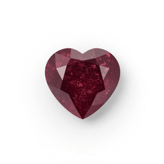 Red Jade 1PC Tiny 6x6 MM Heart Faceted Red Polished Semi Precious Loose Gemstones