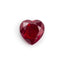 Red Jade 1PC Small 7x7 MM Heart Faceted Red Splendid Semi Precious Gems