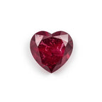 Red Jade 1PC Small 7x7 MM Heart Faceted Red Splendid Semi Precious Gems