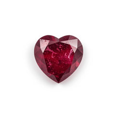 Red Jade 1PC Small 7x7 MM Heart Faceted Red Splendid Semi Precious Gems