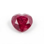 Red Jade 1PC Small 8x8 MM Heart Faceted Red Luster Semi Precious Loose Gems