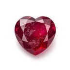 Red Jade 1PC Medium 9x9 MM Heart Faceted Red Lustrous Semi Precious Loose Gemstone