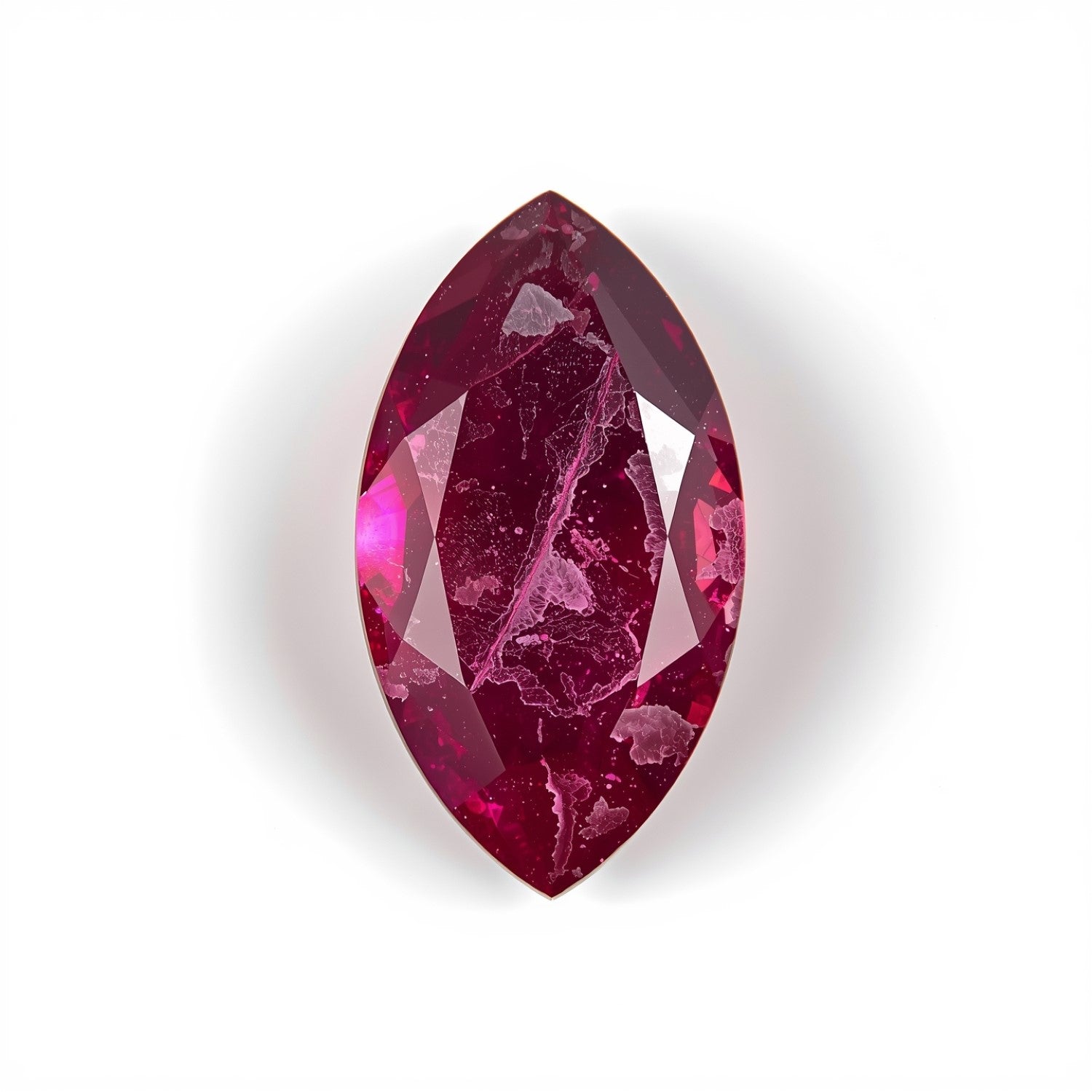 Red Jade 1PC Chunky 10x20 MM Marquise Faceted Red Sparkling Semi Precious Loose Gemstone