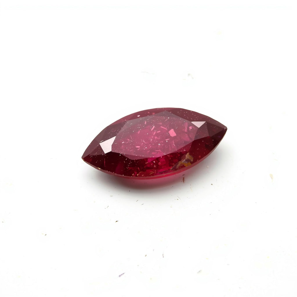 Rote Jade, 10 Stück, winzige 2,5 x 5 mm, Marquise-Facettierung, rot, hochwertige, lose Halbedelsteine