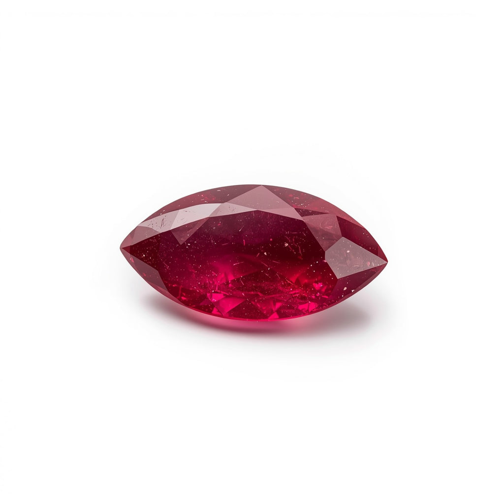 Red Jade 1PC Tiny 3x6 MM Marquise Faceted Red Natural Semi Precious Gems