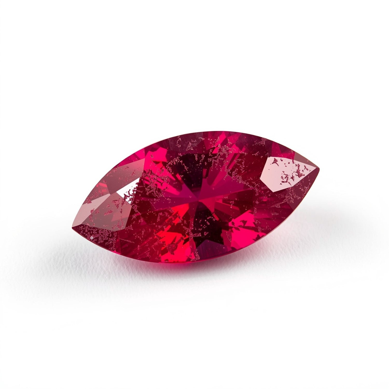 Red Jade 1PC Tiny 4x8 MM Marquise Faceted Red Genuine Semi Precious Loose Gems Hoofdafbeelding