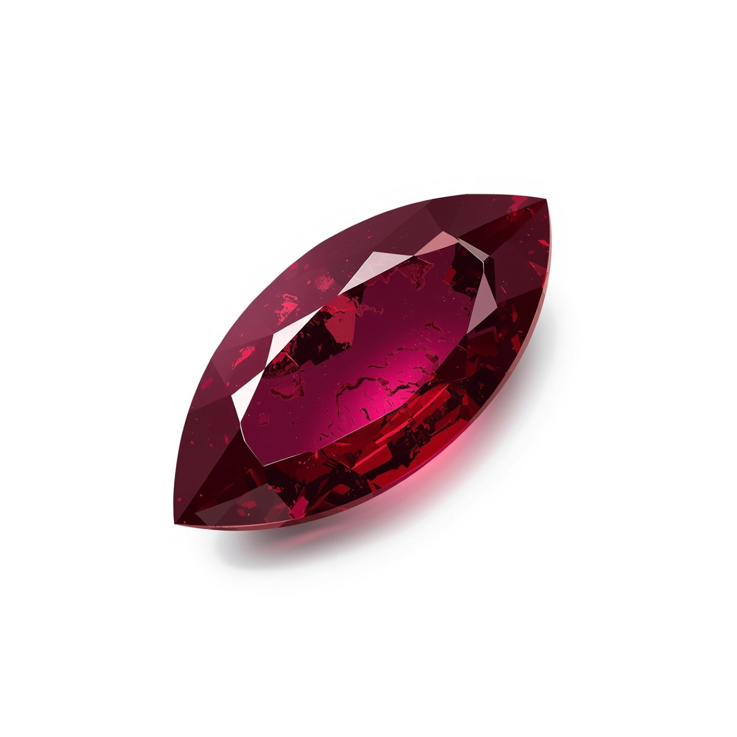 Red Jade 1PC Tiny 4x8 MM Marquise Faceted Red Genuine Semi Precious Loose Gems Secundaire afbeelding