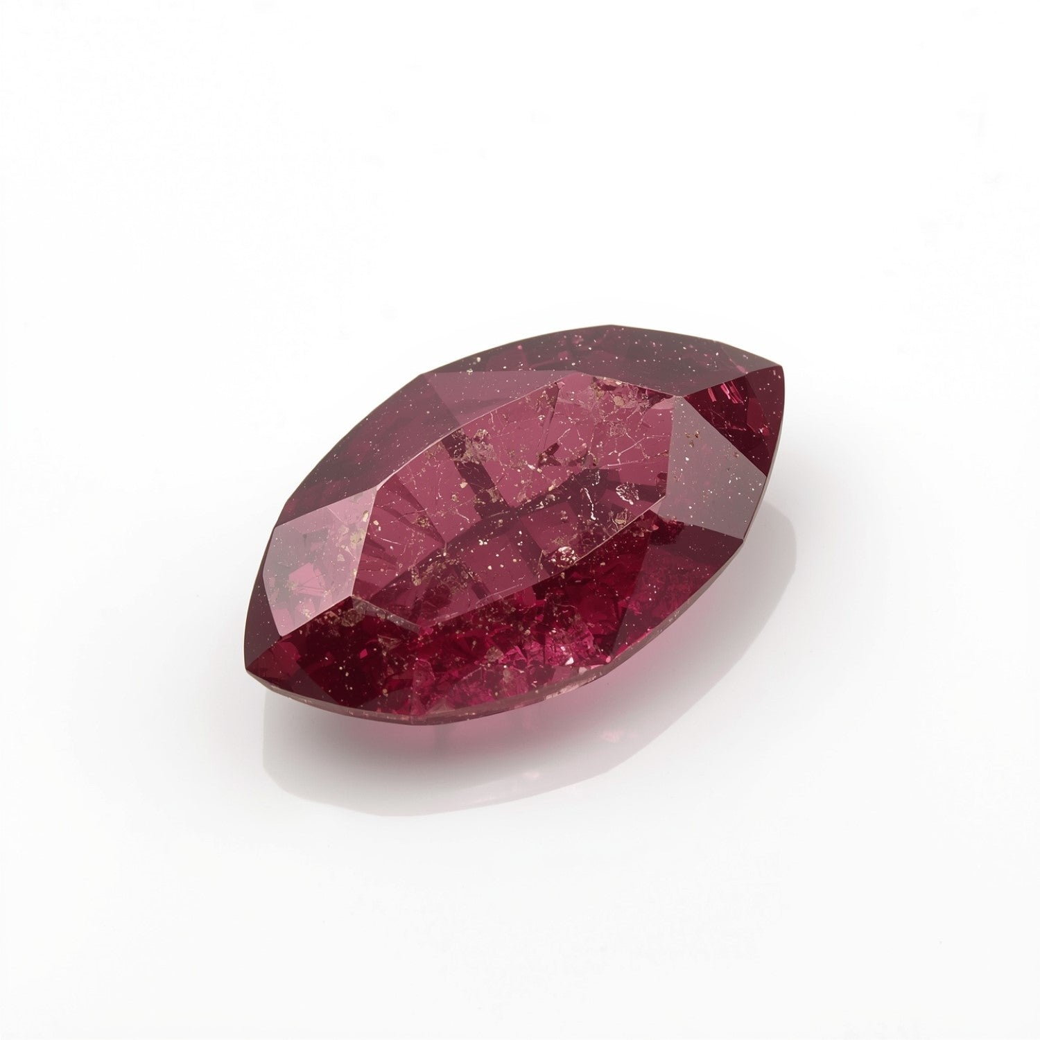 Red Jade 1PC Small 5x10 MM Marquise Faceted Red Superior Semi Precious Loose Gemstone Imagen principal del producto