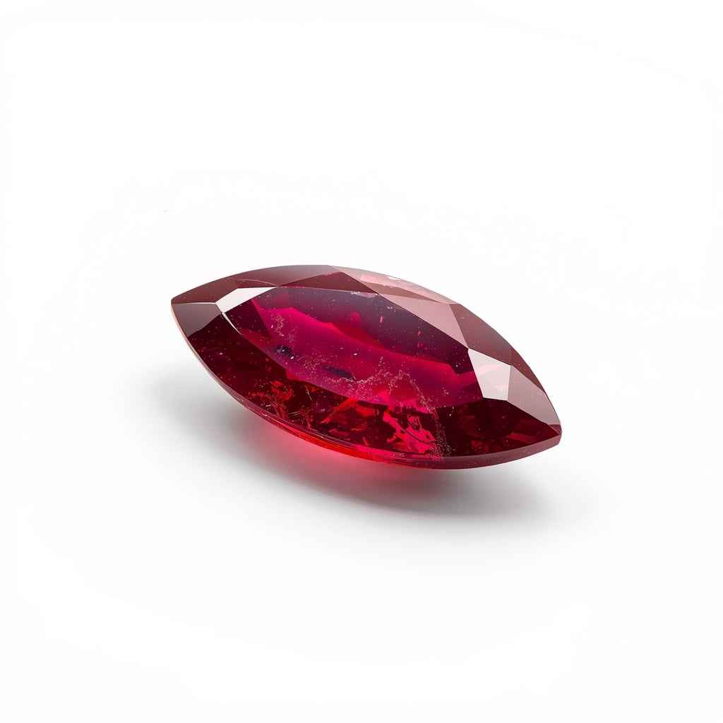Red Jade 1PC Small 5x10 MM Marquise Faceted Red Superior Semi Precious Loose Gemstone