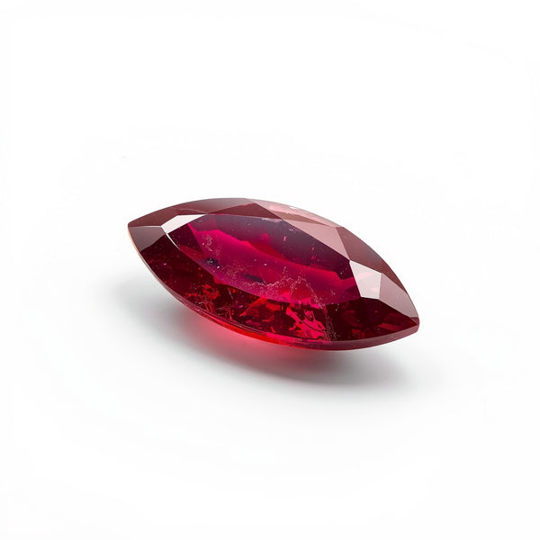Red Jade 1PC Small 5x10 MM Marquise Faceted Red Superior Semi Precious Loose Gemstone