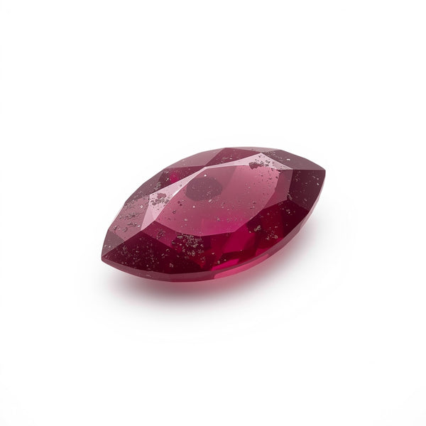 Red Jade 1PC Small 6x12 MM Marquise Faceted Red Pure Semi Precious Loose Gemstones