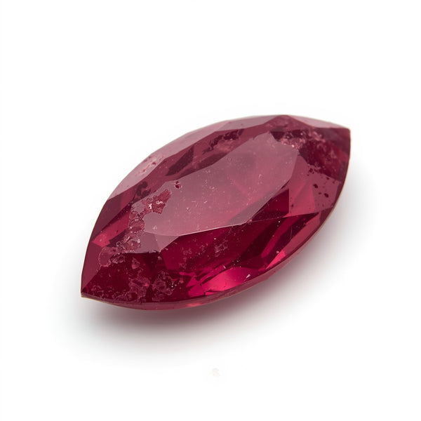 Red Jade 1PC Medium 7x14 MM Marquise Faceted Red Fiery Semi Precious Gems