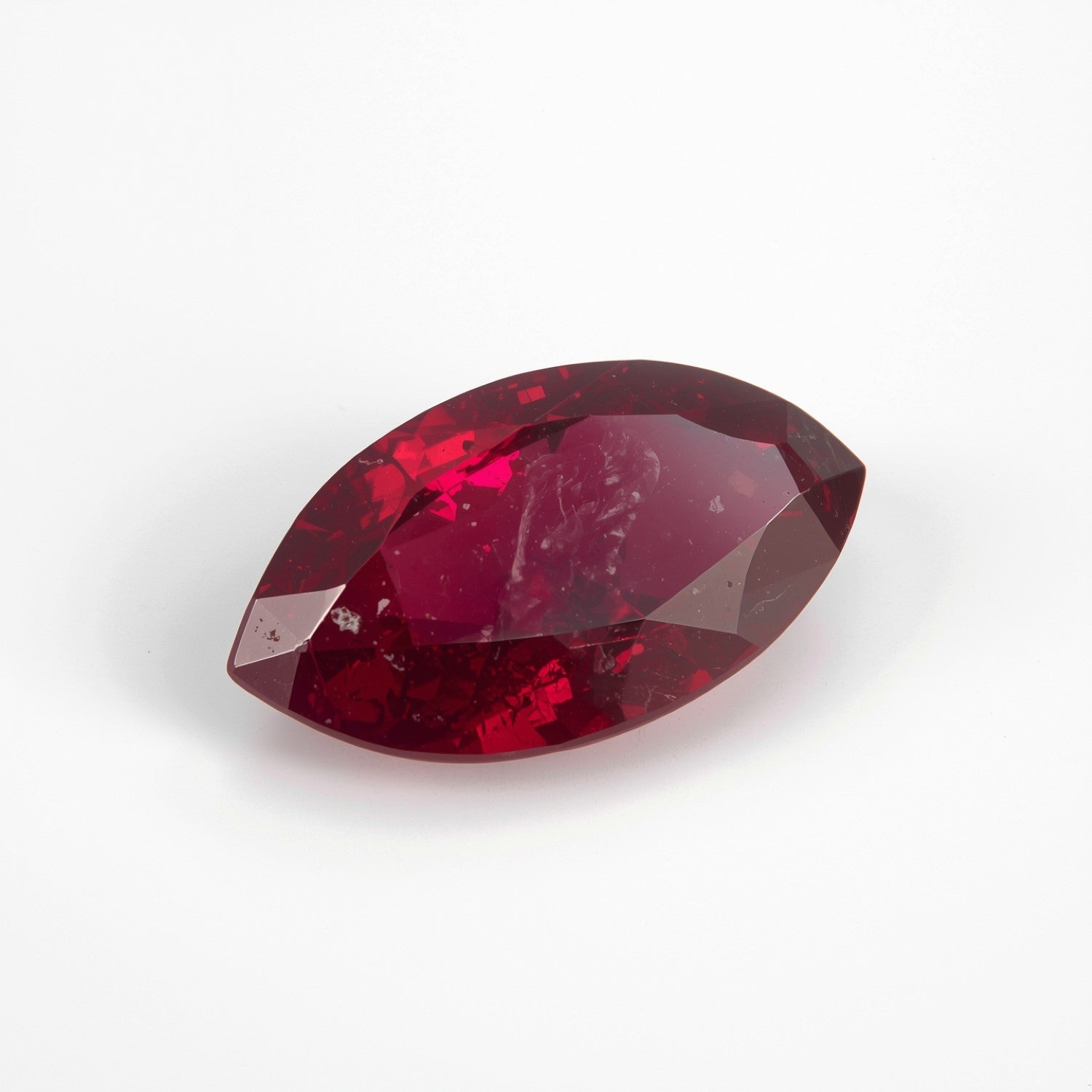 Red Jade 1PC Large 8x16 MM Marquise Faceted Red Brilliant Semi Precious Loose Gems