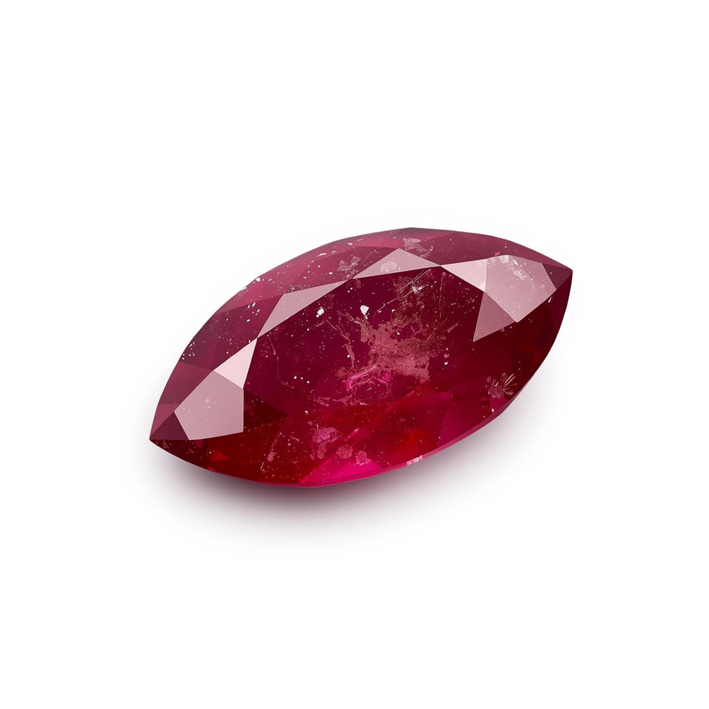 Red Jade 1PC Large 8x16 MM Marquise Faceted Red Brilliant Semi Precious Loose Gems