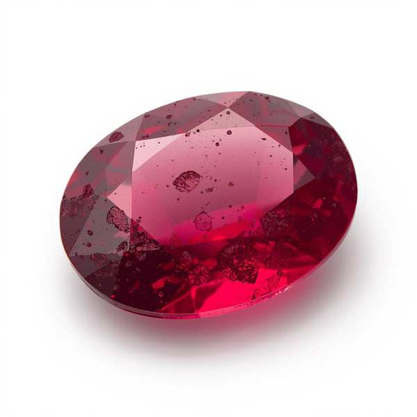 Red Jade 1PC Large 10x12 MM Oval Faceted Red Natural Semi Precious Loose Gemstone