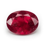 Red Jade 1PC Large 10x12 MM Oval Faceted Red Natural Semi Precious Loose Gemstone