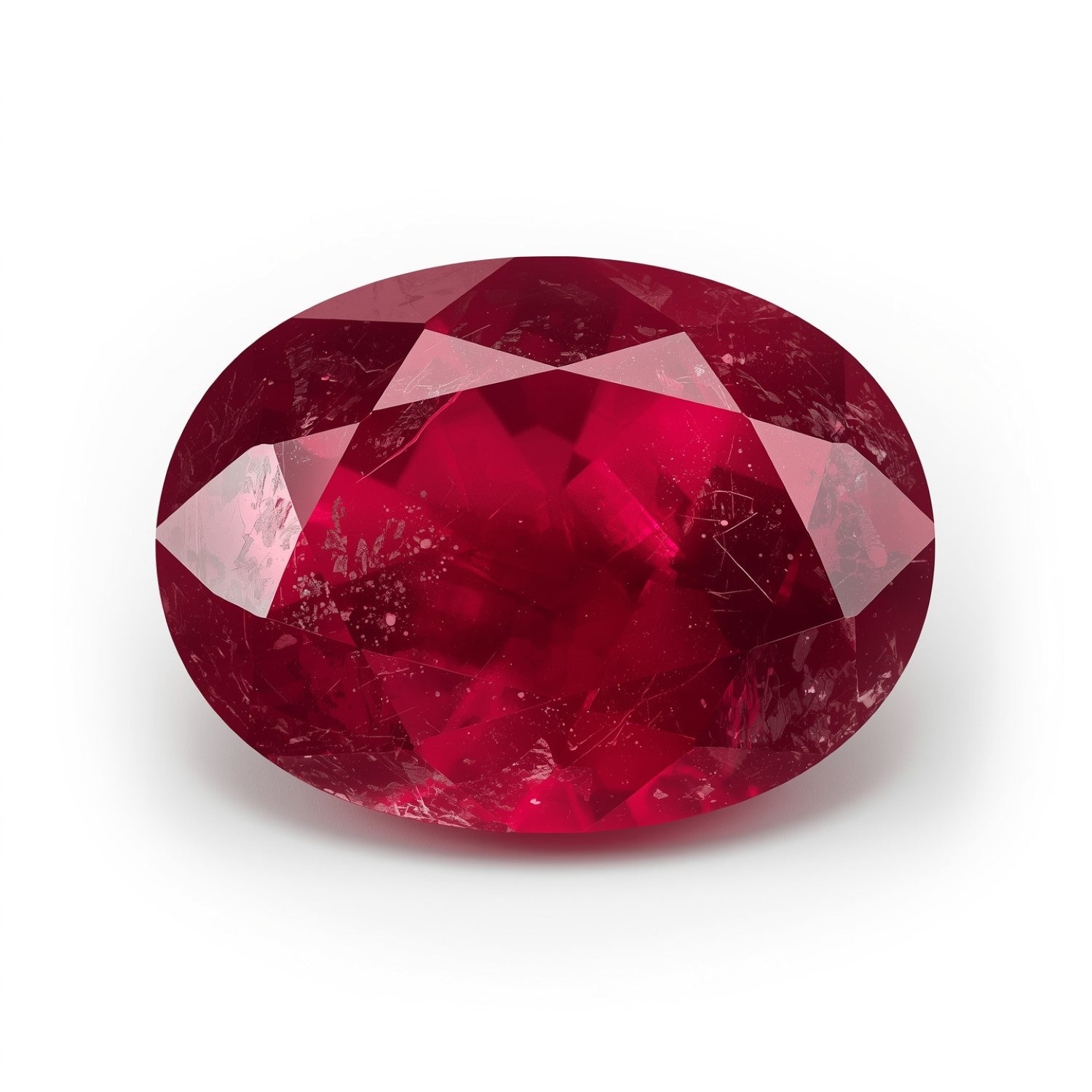 Red Jade 1PC Large 10x12 MM Oval Faceted Red Natural Semi Precious Loose Gemstone