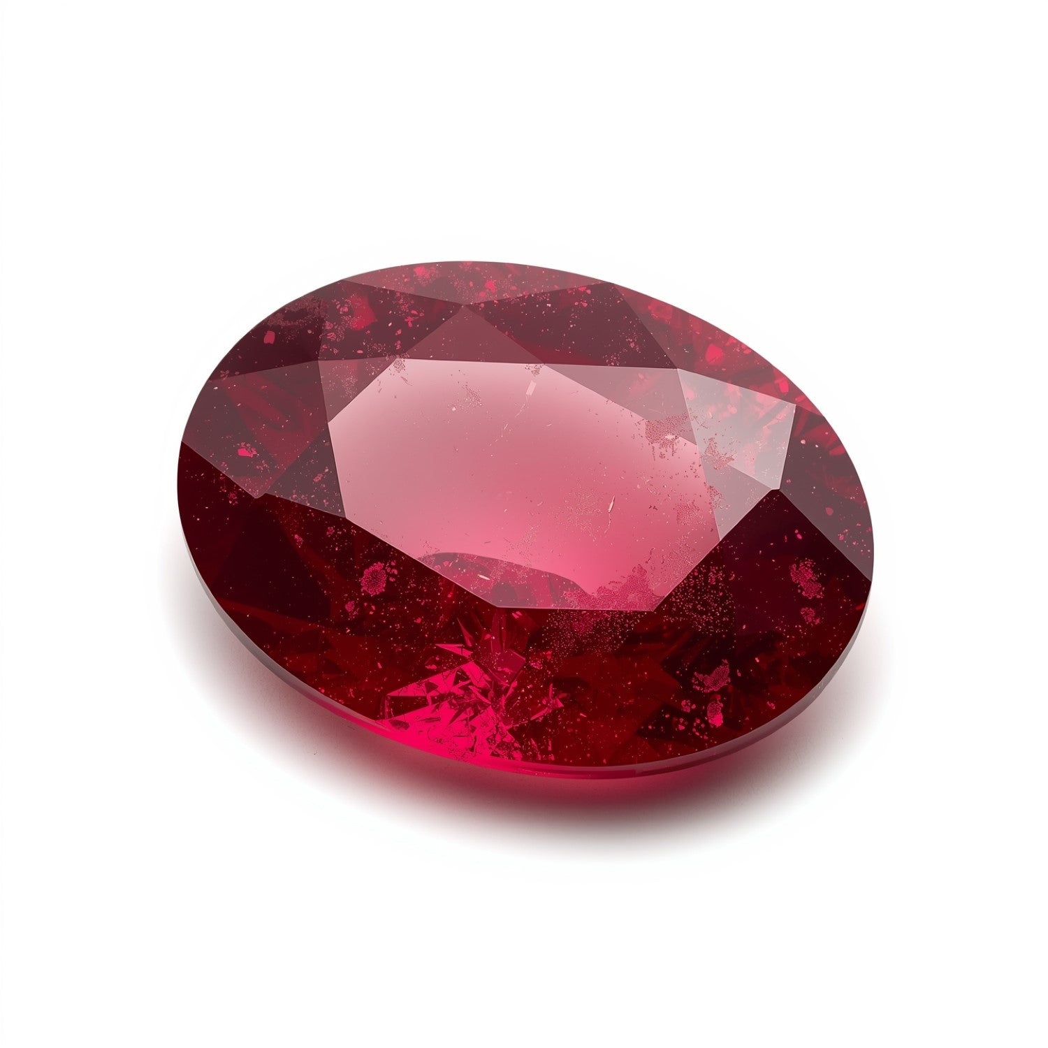 Red Jade 1PC Large 10x14 MM Oval Faceted Red Genuine Semi Precious Loose Gemstones