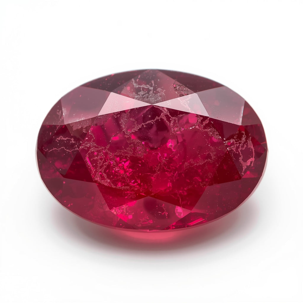 Red Jade 1PC Large 10x14 MM Oval Faceted Red Genuine Semi Precious Loose Gemstones