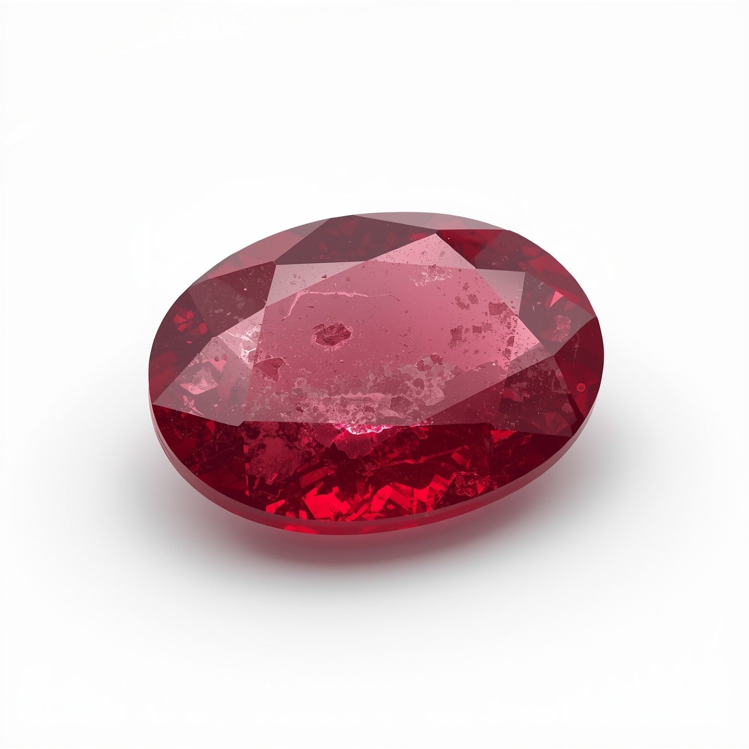 Red Jade 1PC Chunky 12x16 MM Oval Faceted Red Superior Semi Precious Gems Immagine principale del prodotto