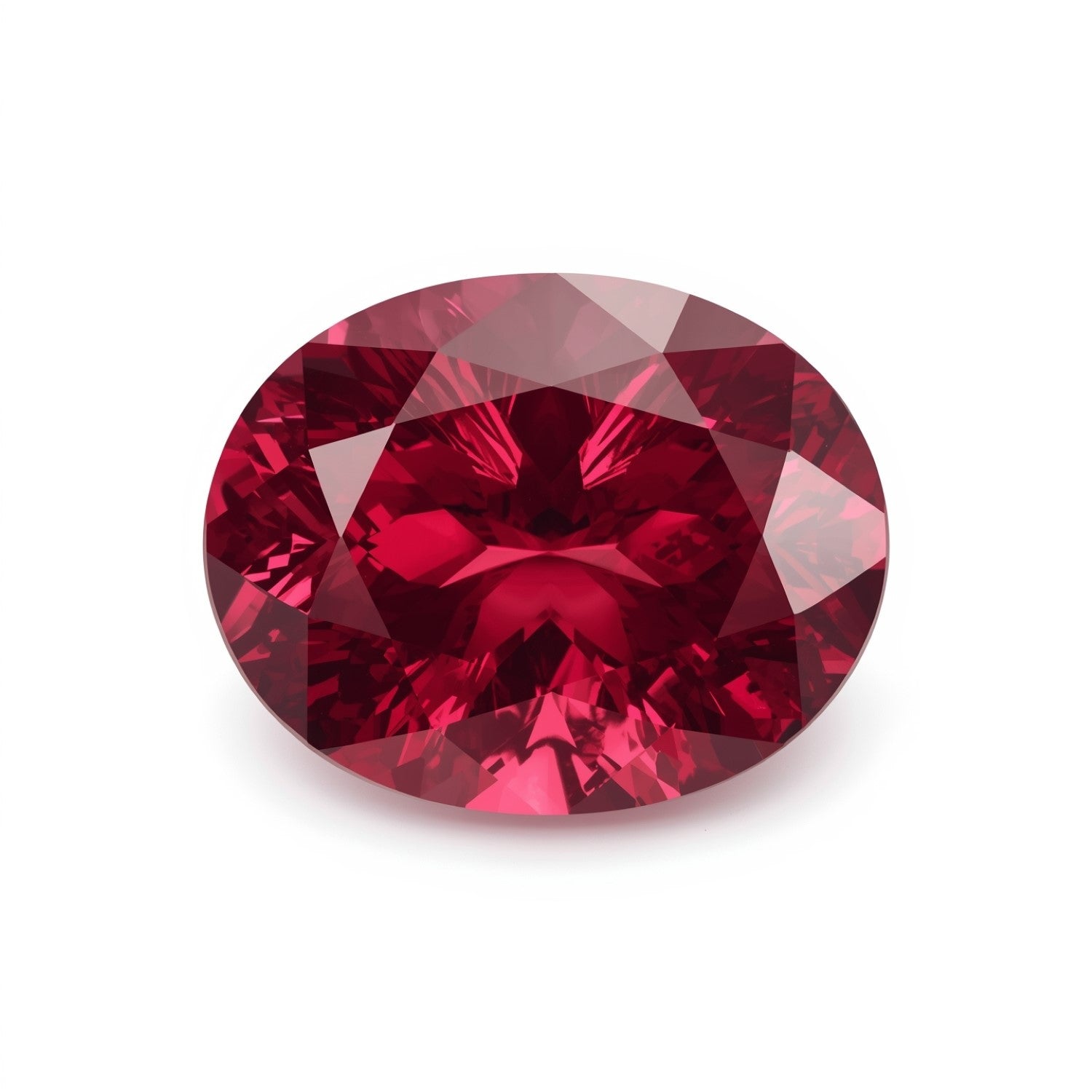 Red Jade 1PC Chunky 12x16 MM Oval Faceted Red Superior Semi Precious Gems Immagine secondaria del prodotto