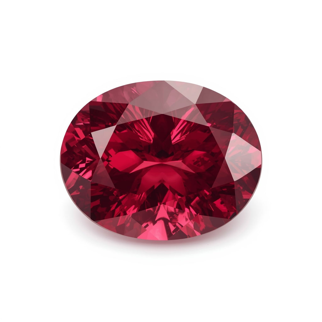 Red Jade 1PC Chunky 12x16 MM Oval Faceted Red Superior Semi Precious Gems