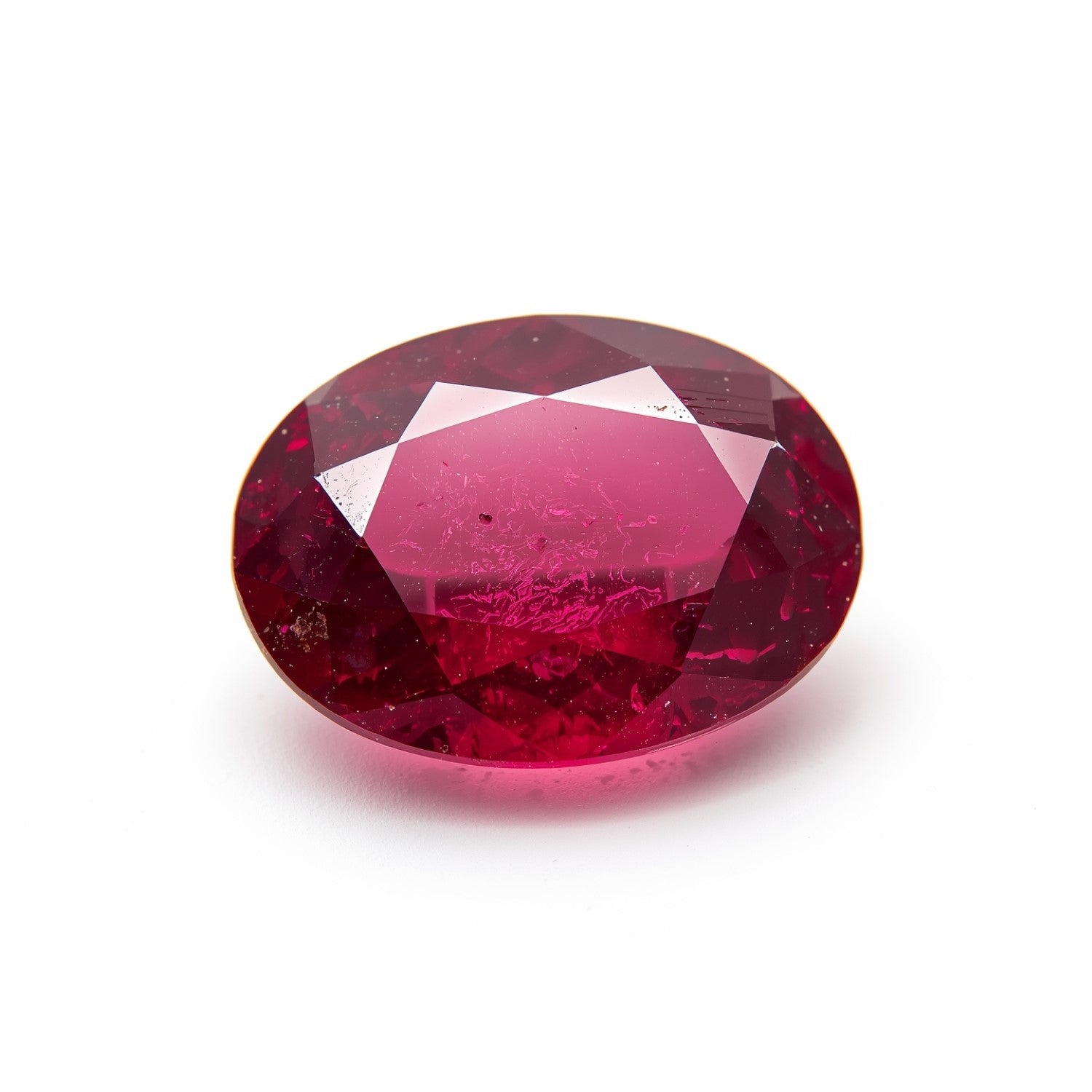 レッドジェイド 1個 チャンキー 13x18 MM オーバル ファセットレッド ピュアセミプレシャスルースジェム サブ画像