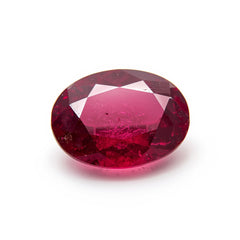 Red Jade 1PC Chunky 13x18 MM Oval Faceted Red Pure Semi Precious Loose Gems