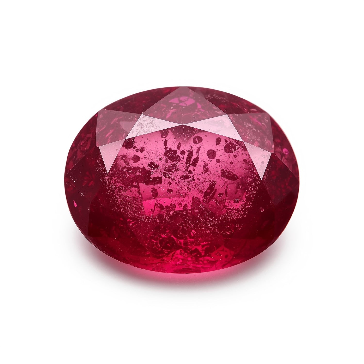 Red Jade 1PC Chunky 15x20 MM Oval Faceted Red Fiery Semi Precious Loose Gemstone Secondary image