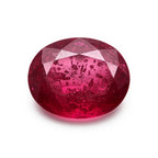 Red Jade 1PC Chunky 15x20 MM Oval Faceted Red Fiery Semi Precious Loose Gemstone