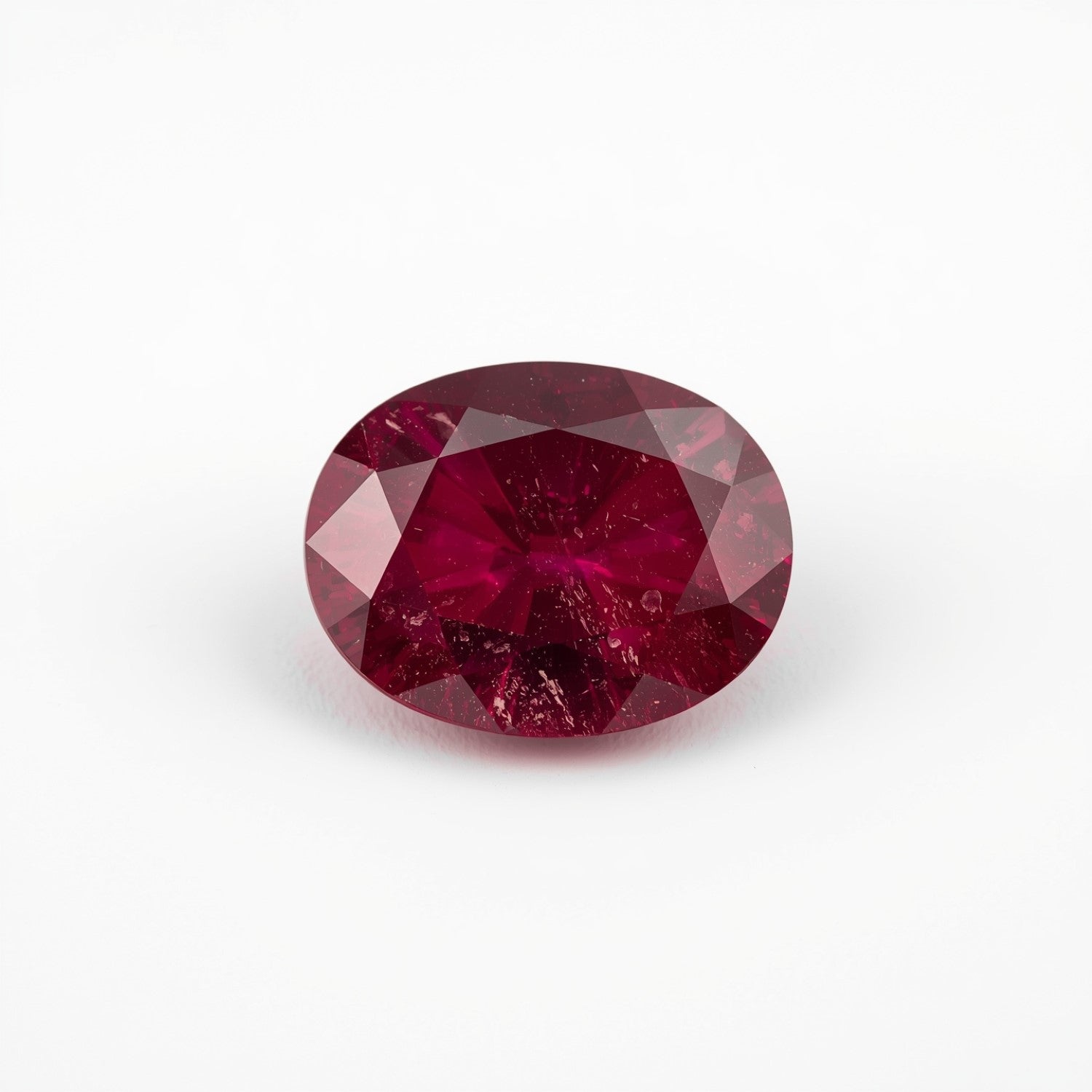 レッドジェイド 10個入り 小粒 4x6 MM オーバルファセットレッドブリリアント半貴石ルースジェム サブ画像