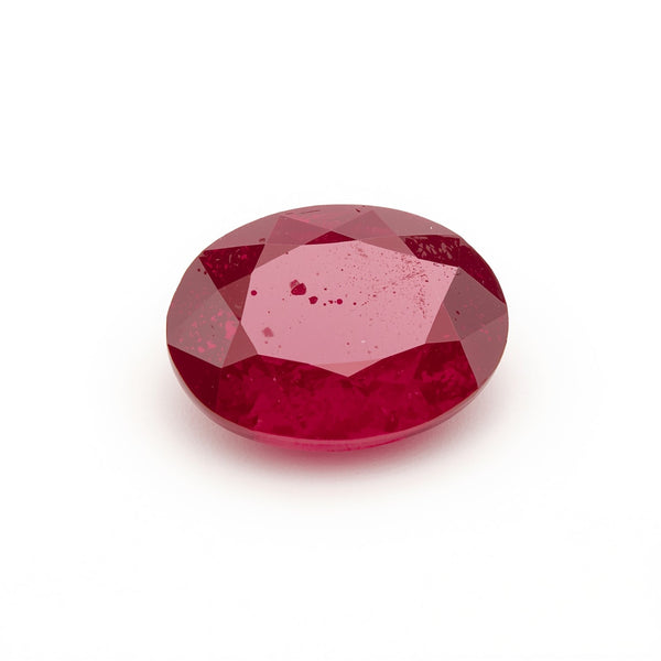 Red Jade 1PC Small 6x8 MM Oval Faceted Red Polished Semi Precious Loose Gemstones