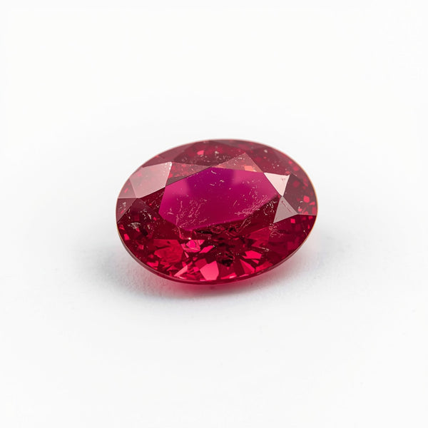 Red Jade 1PC Medium 7x10 MM Oval Faceted Red Lustrous Semi Precious Loose Gemstone