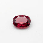 Red Jade 1PC Medium 8x10 MM Oval Faceted Red Shine Semi Precious Loose Gemstones