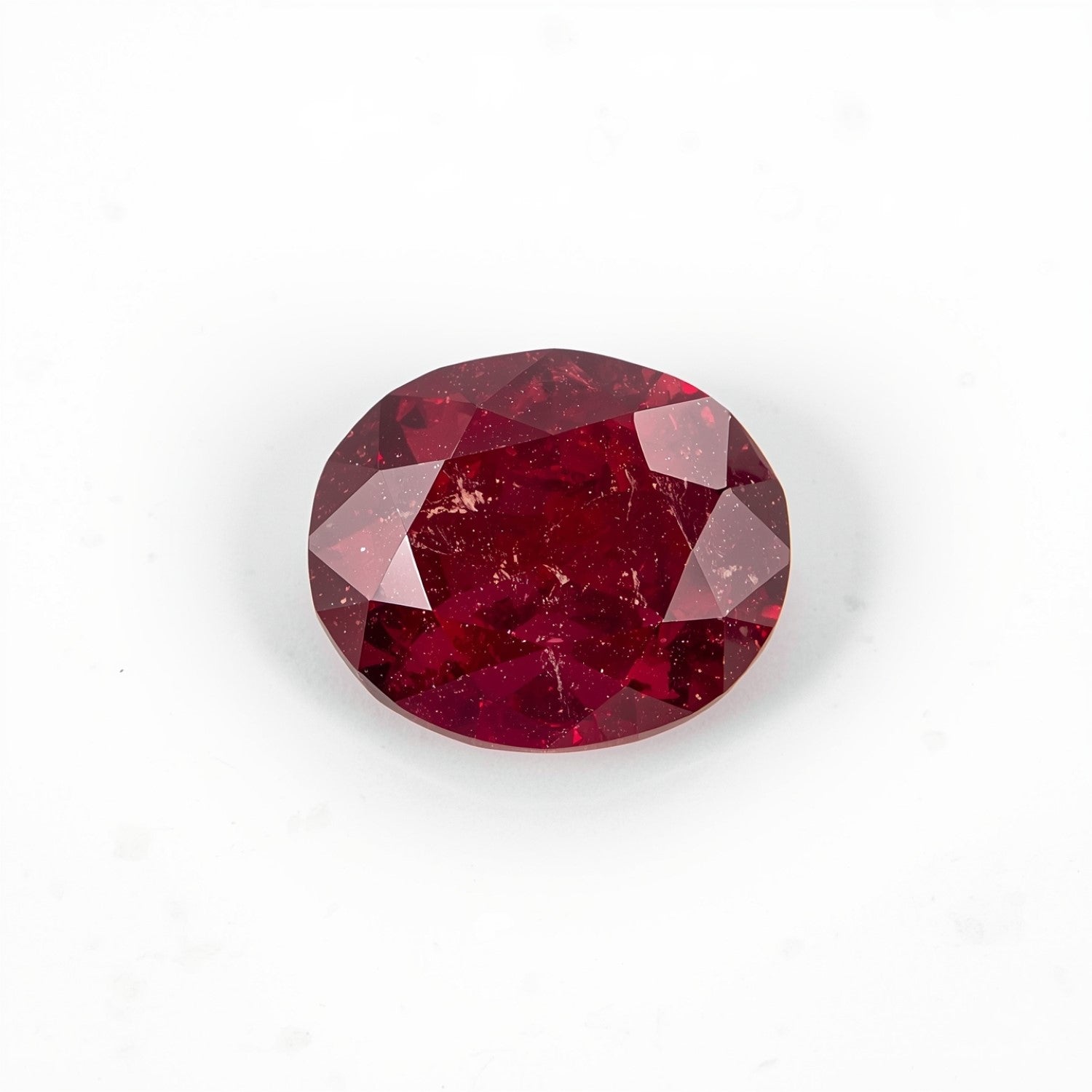 Red Jade 1PC Large 8x12 MM Oval Faceted Red High-Quality Semi Precious Loose Gems