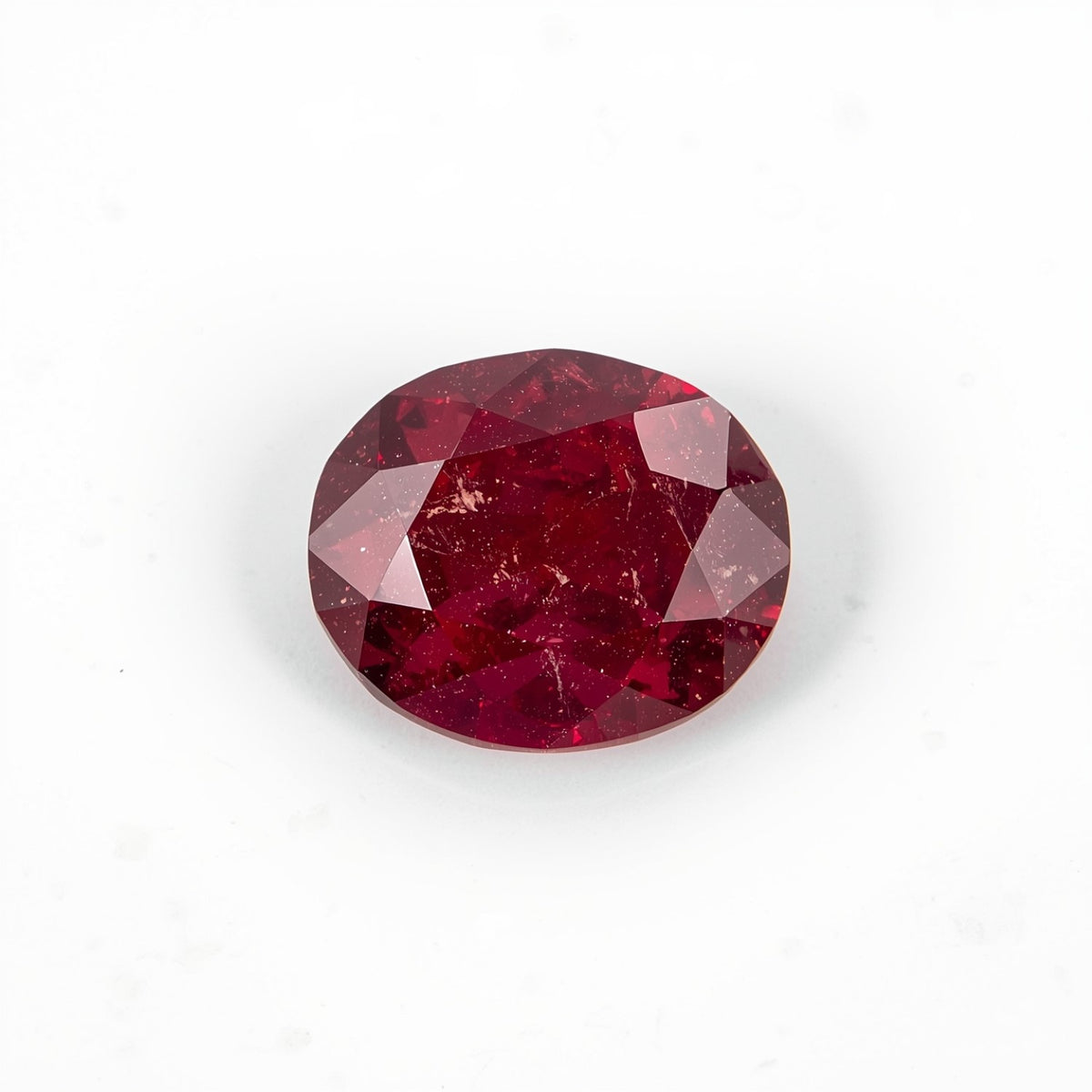 Red Jade 1PC Large 8x12 MM Oval Faceted Red High-Quality Semi Precious Loose Gems