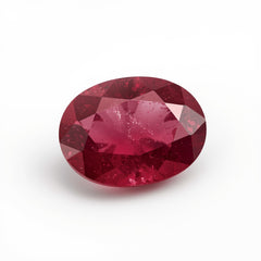 Red Jade 1PC Large 9x11 MM Oval Faceted Red Fine Semi Precious Gems